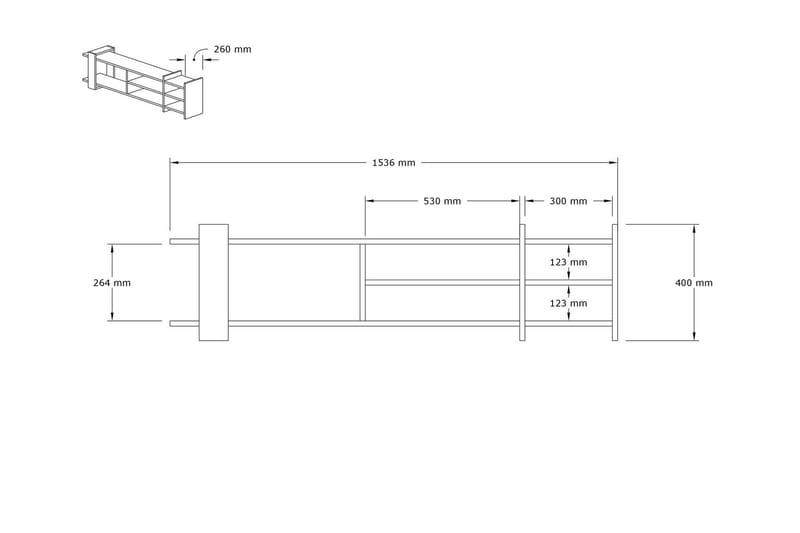 Tv-bänk Elistia 154 cm - Blå/Antracit - Möbler - TV- & Mediamöbler - TV bänk & mediabänk