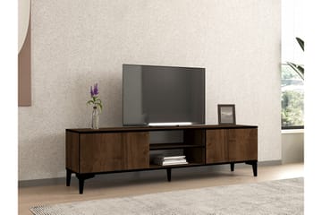 Tv-bänk Erem 180 cm - Valnöt/Svart - Möbler - TV- & Mediamöbler - TV bänk & mediabänk