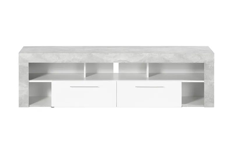 TV-bänk Eriza 180 cm - Vit|Betong - Möbler - TV- & Mediamöbler - TV bänk & mediabänk