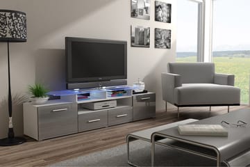 TV-bänk Evora 194x39x39 cm - Beige/Grå - Möbler - TV- & Mediamöbler - TV bänk & mediabänk