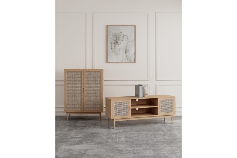 TV-Bänk Falack 150 cm - Brun - Möbler - TV- & Mediamöbler - TV bänk & mediabänk