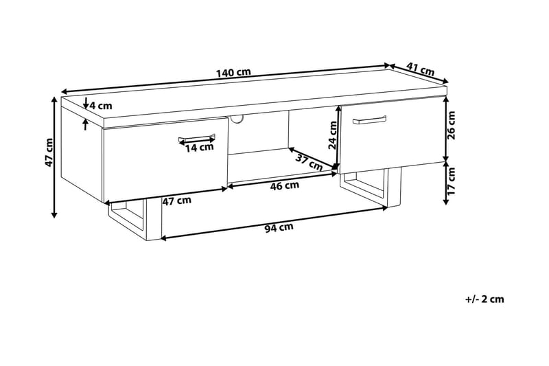 TV-Bänk Fenlason 140 cm - Trä|Natur - TV bänk & mediabänk