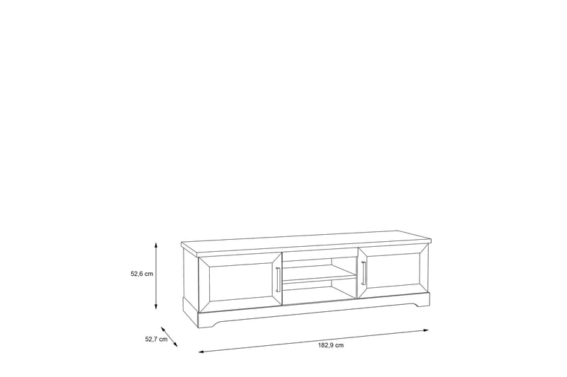 Tv-bänk Feres 183 cm - Vit - Möbler - TV- & Mediamöbler - TV bänk & mediabänk