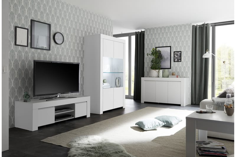 TV-bänk Firenze 138 cm - Vit - Möbler - TV- & Mediamöbler - TV bänk & mediabänk