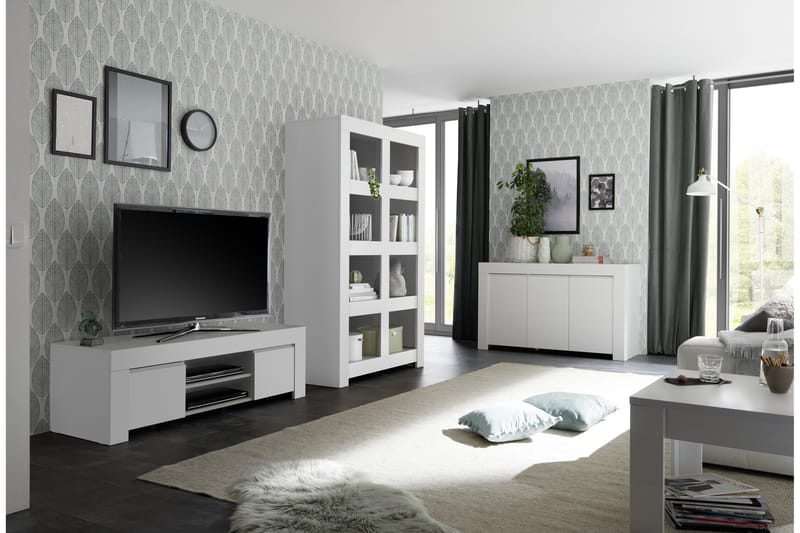 TV-bänk Firenze 138 cm - Vit - Möbler - TV- & Mediamöbler - TV bänk & mediabänk