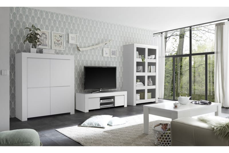 TV-bänk Firenze 138 cm - Vit - TV bänk & mediabänk