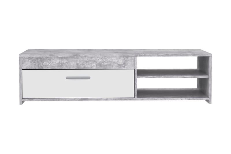 Tv-bänk Flannigan 120 cm - Betonggrå/Vit - Möbler - TV- & Mediamöbler - TV bänk & mediabänk
