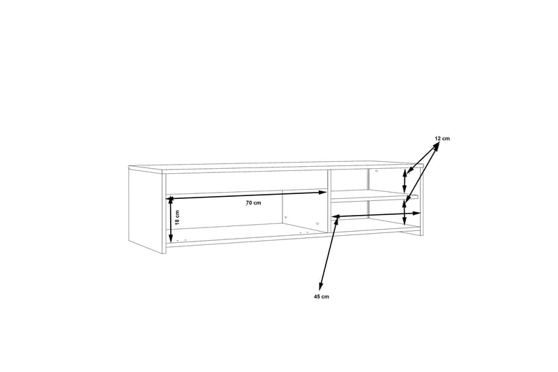 Tv-bänk Flannigan 120 cm - Vit - Möbler - TV- & Mediamöbler - TV bänk & mediabänk