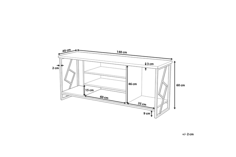 Tv-Bänk Forres 40x140 cm - Trä|Natur - TV bänk & mediabänk