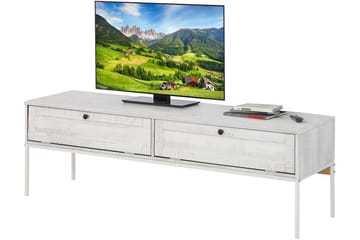 TV-bänk Franja 140 cm - Beige|Vit - Möbler - TV- & Mediamöbler - TV bänk & mediabänk