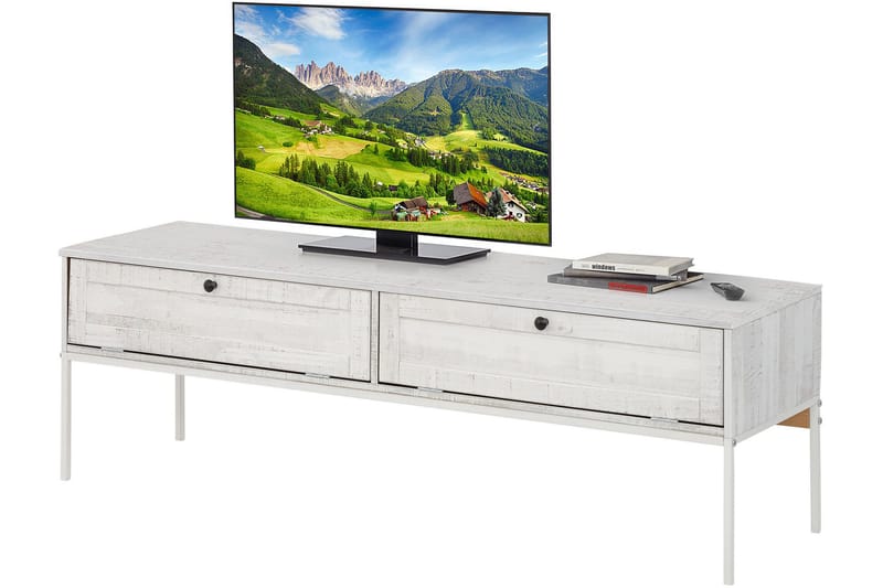 TV-bänk Franja 140 cm - Beige|Vit - Möbler - TV- & Mediamöbler - TV bänk & mediabänk