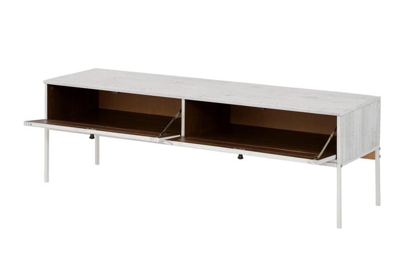 TV-bänk Franja 140 cm - Beige|Vit - Möbler - TV- & Mediamöbler - TV bänk & mediabänk