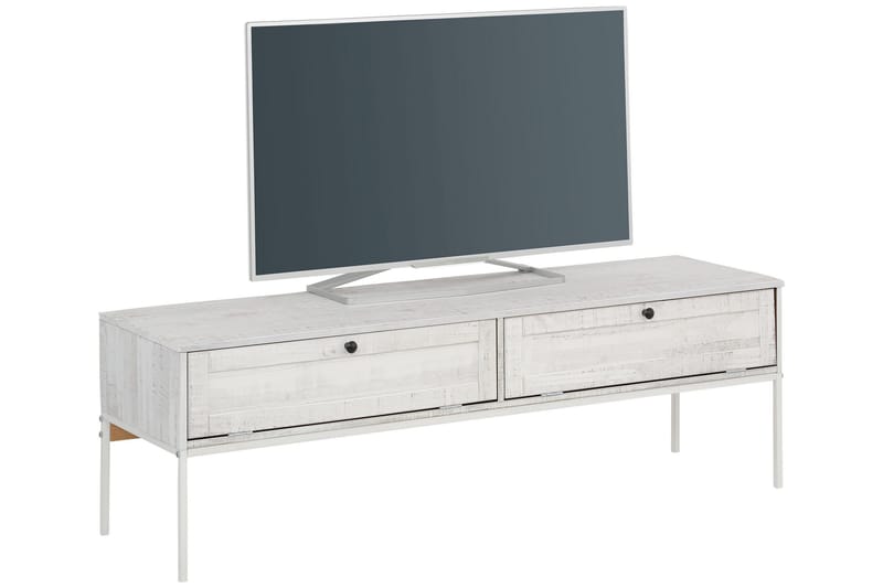 TV-bänk Franja 140 cm - Beige|Vit - Möbler - TV- & Mediamöbler - TV bänk & mediabänk