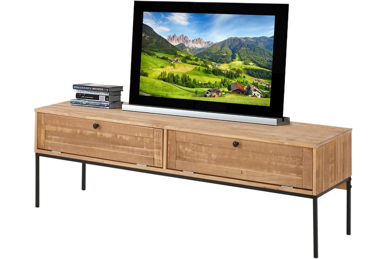 TV-bänk Franja 140 cm - Natur|Svart - Möbler - TV- & Mediamöbler - TV bänk & mediabänk