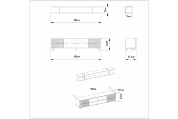 Tv-bänk Fridaria 179,8 cm - Vit - Möbler - TV- & Mediamöbler - TV bänk & mediabänk