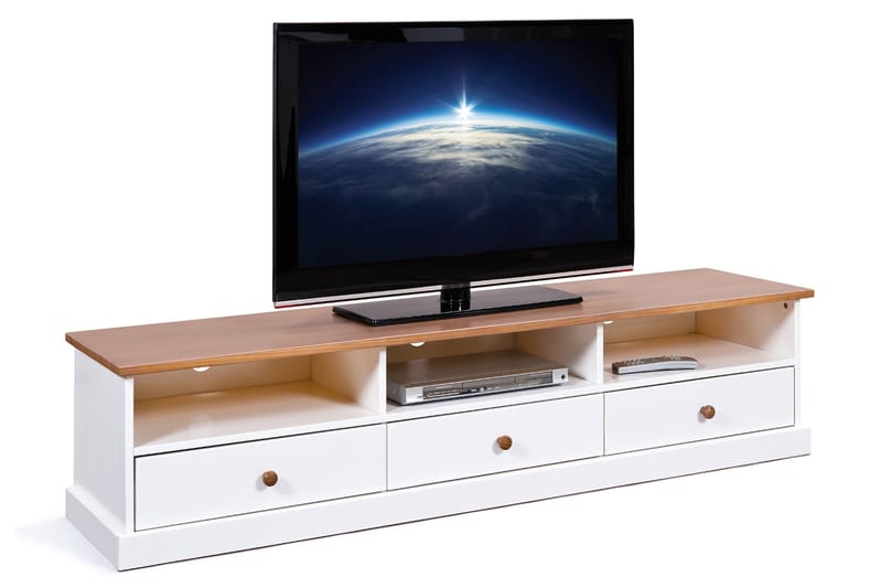 TV-bänk Gambier 180 cm - Vit|Brun - Möbler - TV- & Mediamöbler - TV bänk & mediabänk