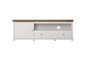 Tv-bänk Getafez 181 cm - Vit/Natur - Möbler - TV- & Mediamöbler - TV bänk & mediabänk