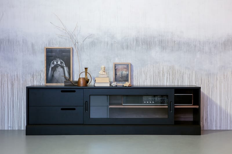 TV-bänk Giacoma 50x180 cm - Svart - Möbler - TV- & Mediamöbler - TV bänk & mediabänk