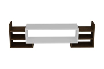 Tv-bänk Glansar 90 cm - Vit|Valnöt - Möbler - TV- & Mediamöbler - TV bänk & mediabänk