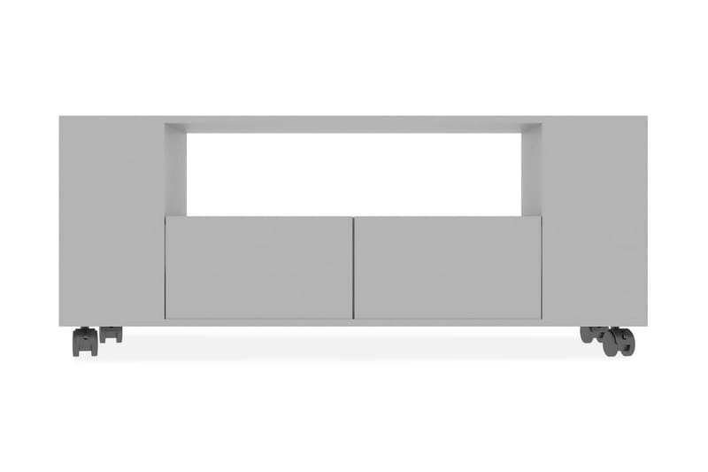 TV-bänk grå 120x35x43 cm spånskiva - Grå - TV bänk & mediabänk