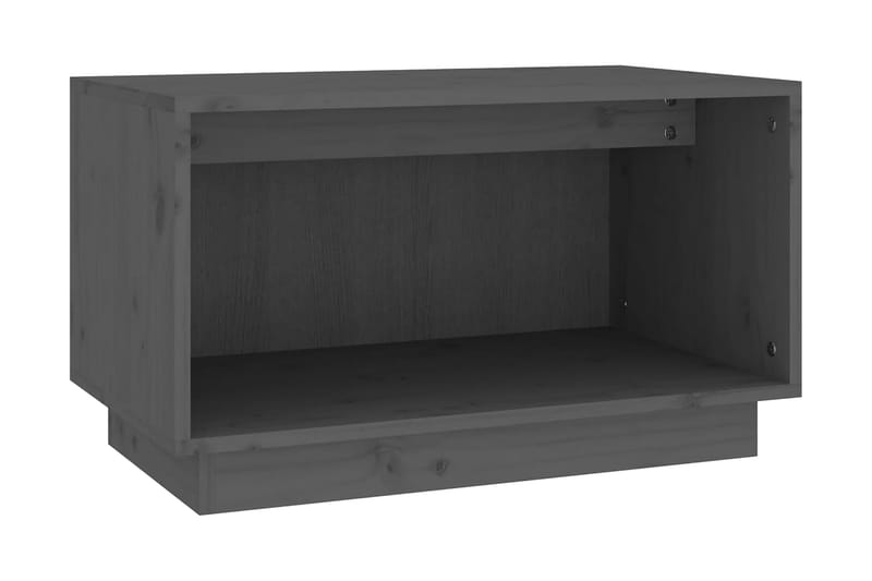 Tv-bänk grå 60x35x35 cm massiv furu - Grå - TV bänk & mediabänk