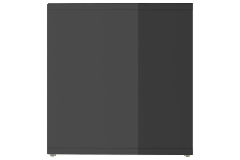 TV-bänk grå högglans 72x35x36,5 cm spånskiva - Grå - TV bänk & mediabänk