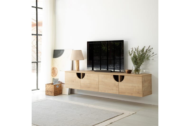 Tv-bänk Grotte 180 cm - Ek - Möbler - TV- & Mediamöbler - TV bänk & mediabänk