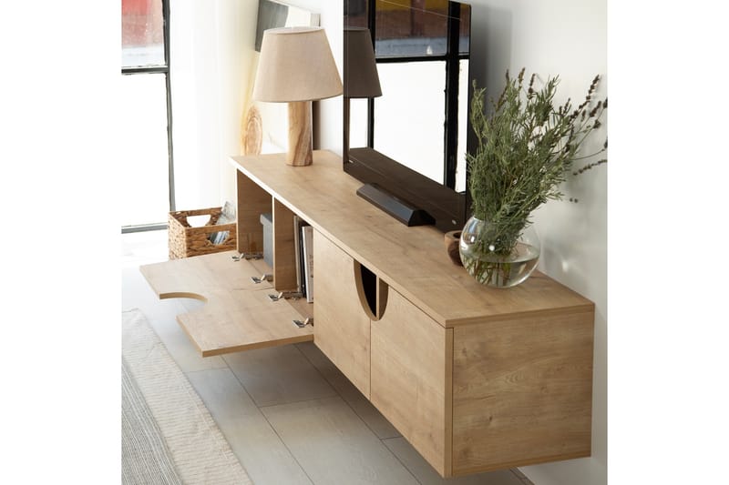 Tv-bänk Grotte 180 cm - Ek - Möbler - TV- & Mediamöbler - TV bänk & mediabänk