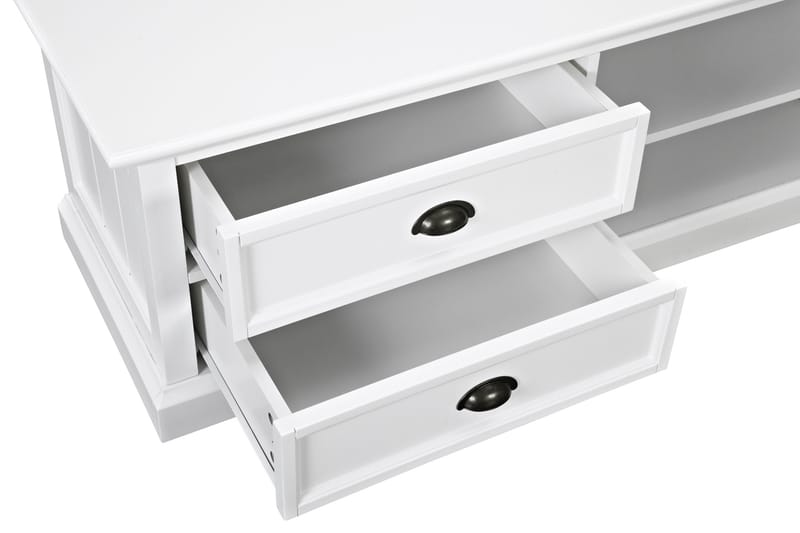 TV-bänk Hampton 120 cm Hylla - Vit - Möbler - TV- & Mediamöbler - TV bänk & mediabänk