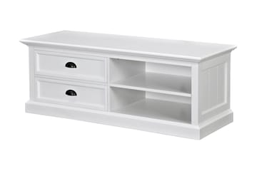 TV-bänk Hampton 120 cm Hylla - Vit - Möbler - TV- & Mediamöbler - TV bänk & mediabänk