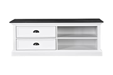 TV-bänk Hampton 120 cm - Mahogny Vit|Svart - Möbler - TV- & Mediamöbler - TV bänk & mediabänk