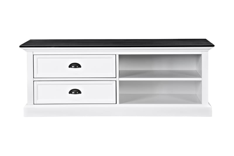 TV-bänk Hampton 120 cm - Mahogny Vit|Svart - Möbler - TV- & Mediamöbler - TV bänk & mediabänk