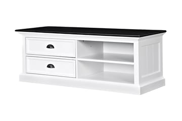 TV-bänk Hampton 120 cm - Mahogny Vit|Svart - Möbler - TV- & Mediamöbler - TV bänk & mediabänk