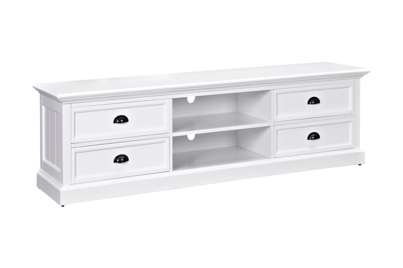 TV-bänk Hampton 180 cm Hylla 4 Lådor - Vit - Möbler - TV- & Mediamöbler - TV bänk & mediabänk
