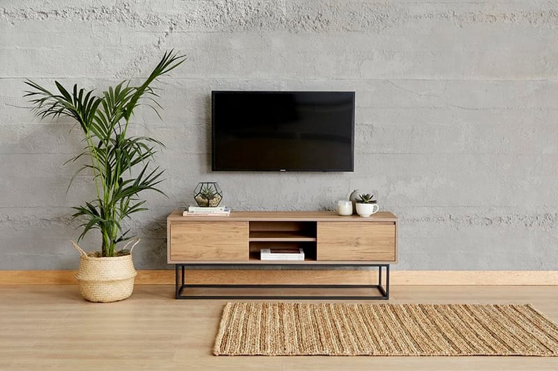 TV-bänk Hanunda 140 cm - Ek - Möbler - TV- & Mediamöbler - TV bänk & mediabänk