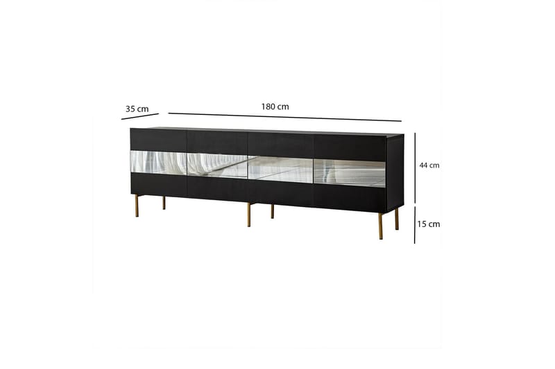 Tv-bänk Haripala 180 cm - Grå - Möbler - TV- & Mediamöbler - TV bänk & mediabänk