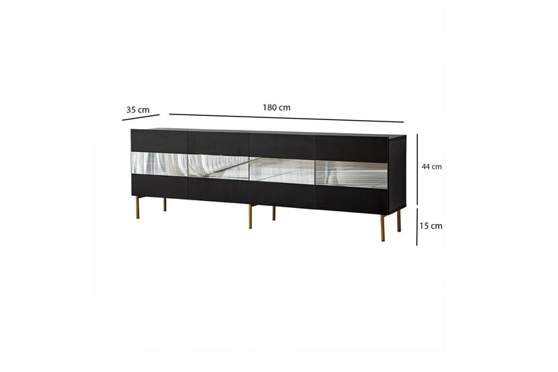 Tv-bänk Haripala 180 cm - Grå - TV bänk & mediabänk