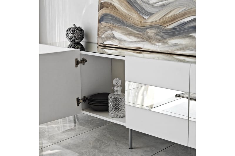 Tv-bänk Haripala 180 cm - Silver - Möbler - TV- & Mediamöbler - TV bänk & mediabänk