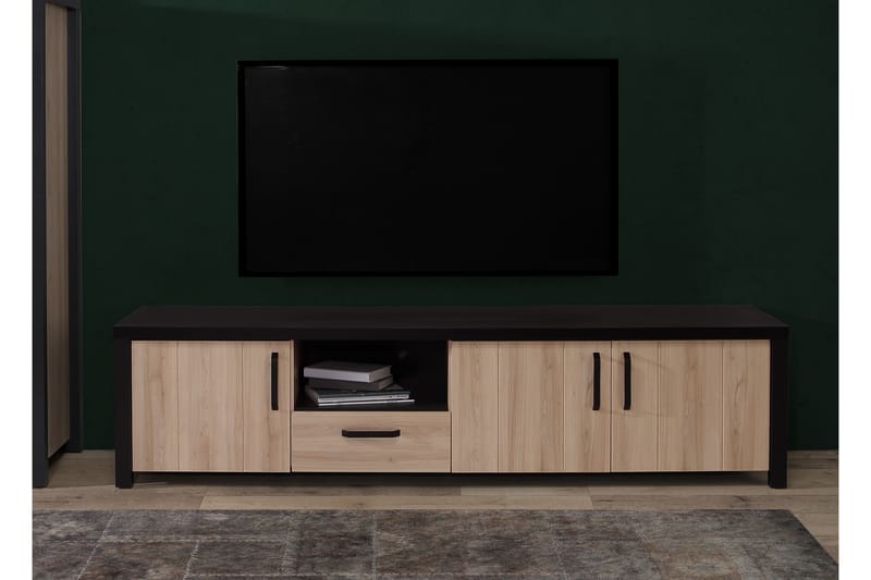 Tv-bänk Havdar 210 cm - Brun/Svart - Möbler - TV- & Mediamöbler - TV bänk & mediabänk