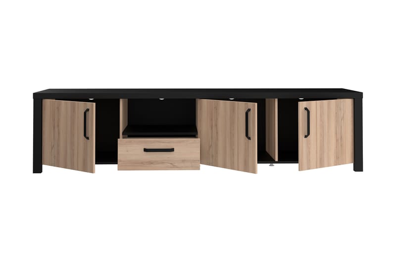 Tv-bänk Havdar 210 cm - Brun/Svart - Möbler - TV- & Mediamöbler - TV bänk & mediabänk
