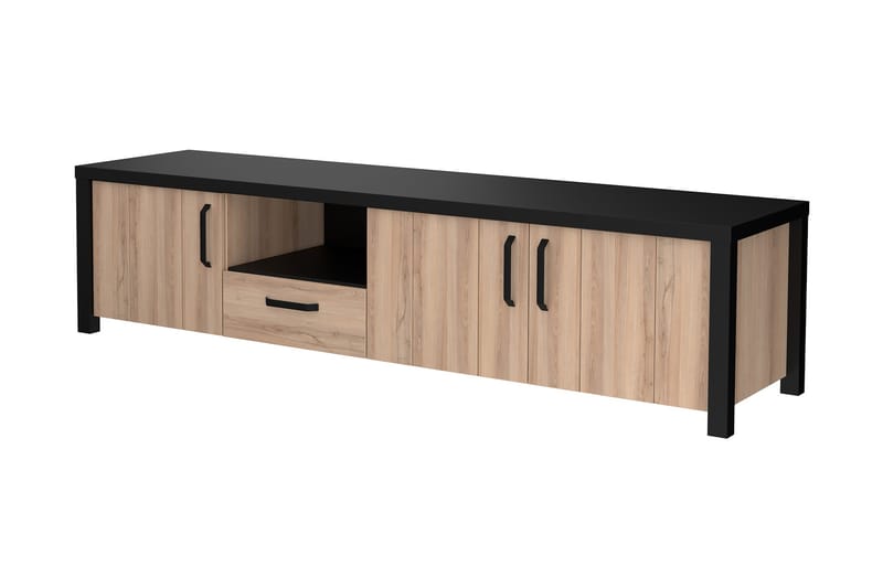 Tv-bänk Havdar 210 cm - Brun/Svart - Möbler - TV- & Mediamöbler - TV bänk & mediabänk