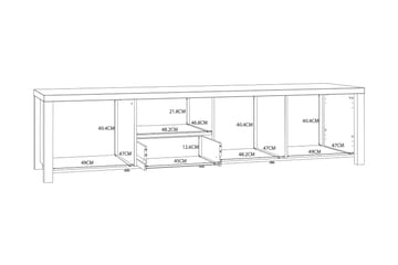 Tv-bänk Havdar 210 cm - Brun/Svart - Möbler - TV- & Mediamöbler - TV bänk & mediabänk