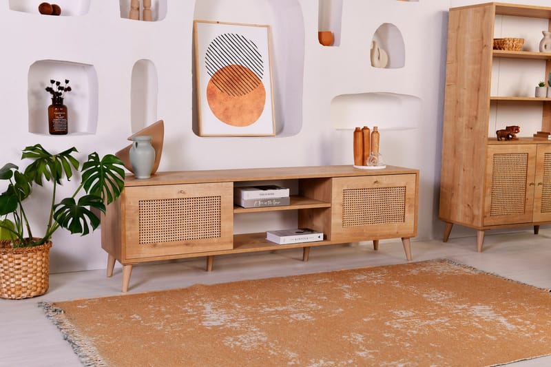 Tv-bänk Hazeran 180 cm - Ek - Möbler - TV- & Mediamöbler - TV bänk & mediabänk
