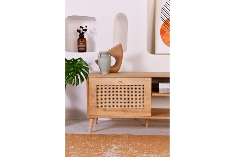 Tv-bänk Hazeran 180 cm - Ek - Möbler - TV- & Mediamöbler - TV bänk & mediabänk