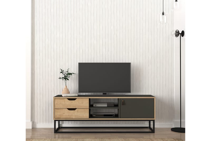 Tv-bänk Heinosa 150 cm - Natur/Antracit - TV bänk & mediabänk