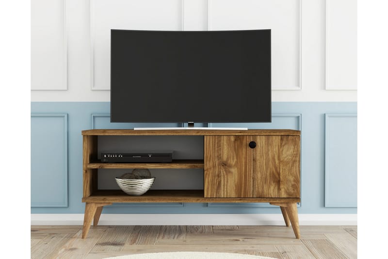 Tv-bänk Herston 90 cm - Valnöt - Möbler - TV- & Mediamöbler - TV bänk & mediabänk