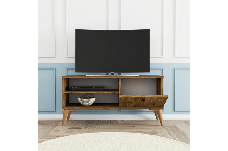 Tv-bänk Herston 90 cm - Valnöt - Möbler - TV- & Mediamöbler - TV bänk & mediabänk