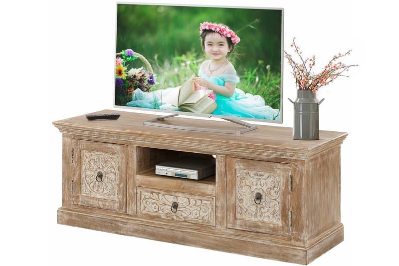 TV-bänk Hiran 135 cm - Brun - Möbler - TV- & Mediamöbler - TV bänk & mediabänk
