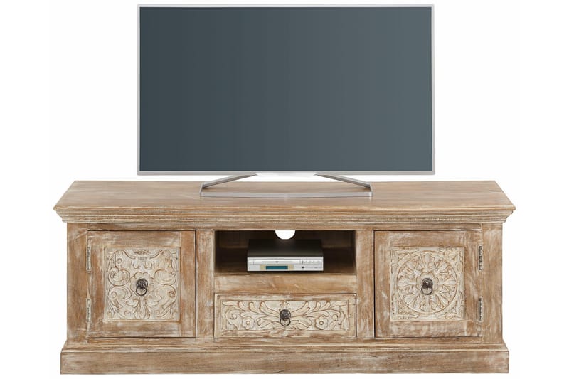 TV-bänk Hiran 135 cm - Brun - Möbler - TV- & Mediamöbler - TV bänk & mediabänk