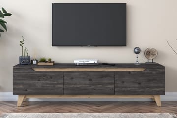 TV-Bänk Horveryd 180 cm - Svart|Brun - Möbler - TV- & Mediamöbler - TV bänk & mediabänk